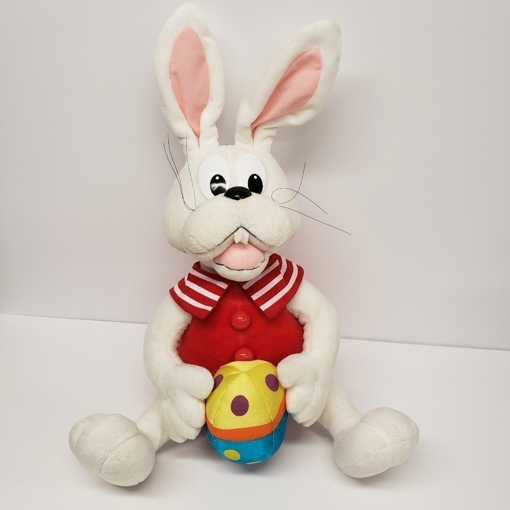 Stuffins 12" Easter Bunny Rabbit with Egg Vintage 1998 Plush